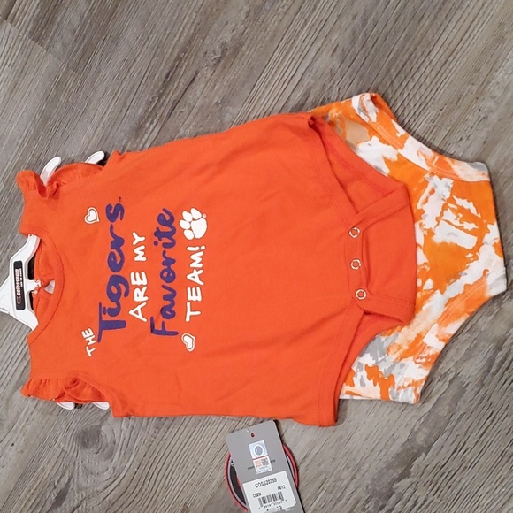 Clemson Tigers Colosseum Two-Pack Bodysuit Set Size 6-12 Months - Picture 5 of 6